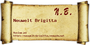 Neuwelt Brigitta névjegykártya